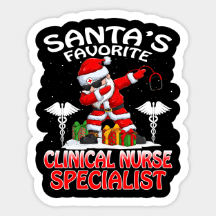 Santas Favorite Clinical Nurse Specialist Christma Sticker